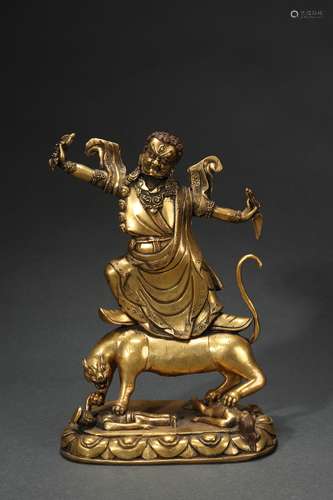 Gilt Copper Statue of Arhat