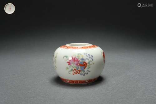 Famille Rose Water Container with Antique Patterns, Guangxu ...