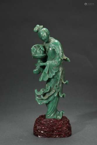 Jadeite Figure Statue, Qing Dynasty