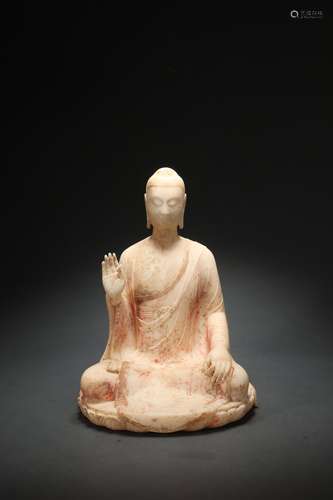 Chinese White Marble Statue of Buddha