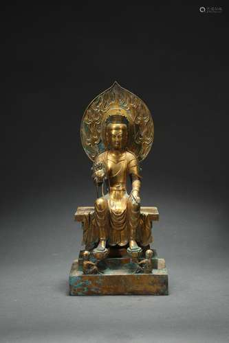 Gilt Copper Statue of Buddha