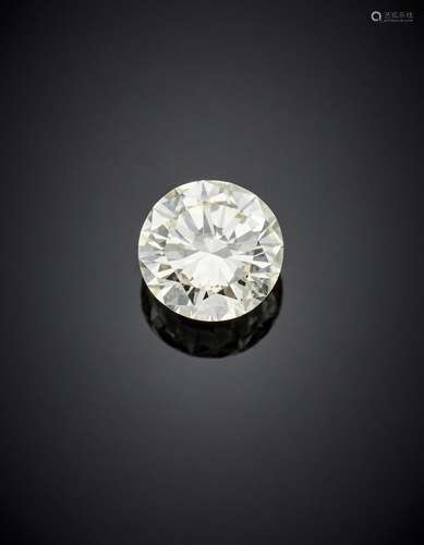 Round brilliant cut ct. 1.244 diamond. Appended brief analys...