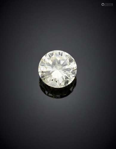 Round brilliant cut ct. 1.105 diamond. Appended brief RAG (T...