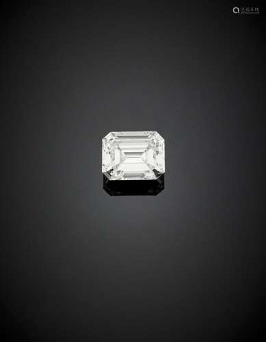 Octagonal step cut ct. 1.67 diamond. Appended diamond report...