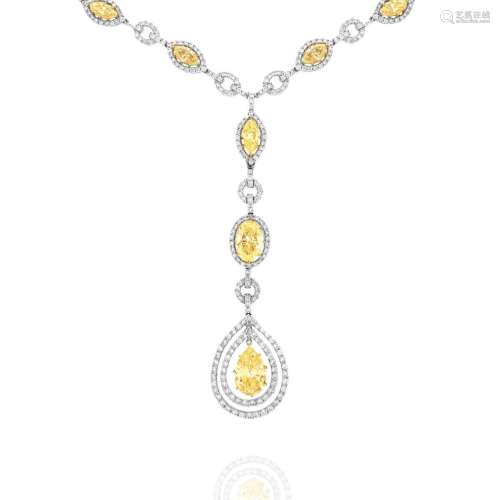 34.05ct Diamond and 18K Necklace
