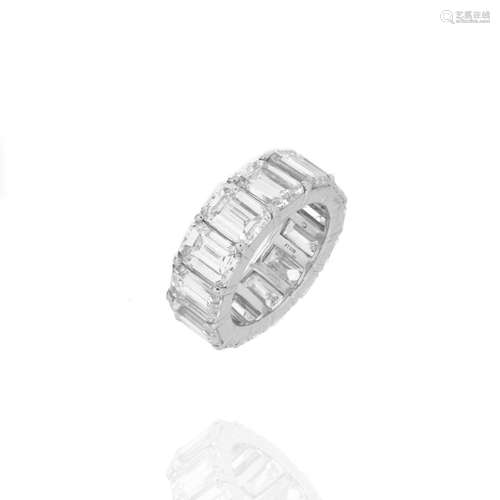 GIA Diamond and Platinum Eternity Band