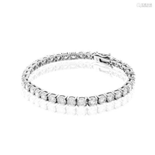 Diamond and 14K Tennis Bracelet