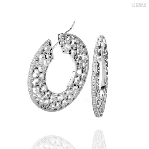 Diamond and 18K Earrings