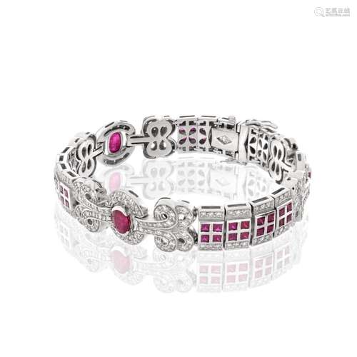 Ruby, Diamond and 18K Bracelet