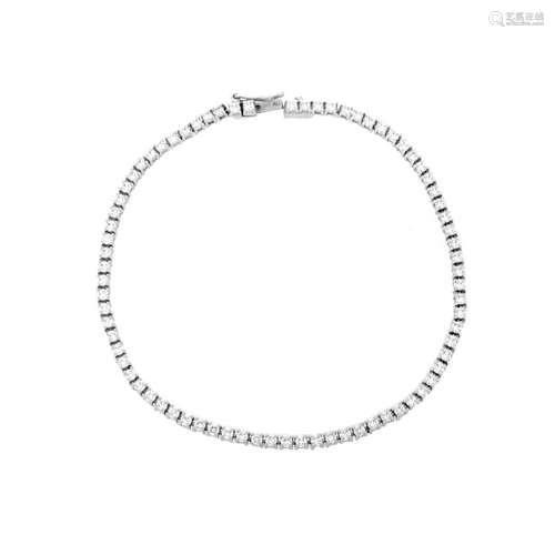 Diamond and 18K Tennis Bracelet