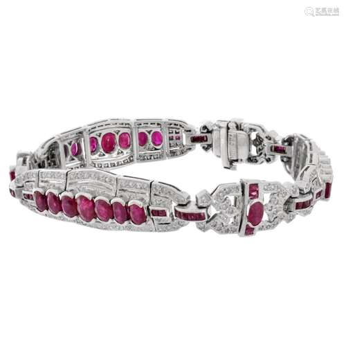 Ruby, Diamond and 18K Bracelet