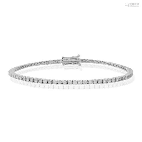 Diamond and 14K Tennis Bracelet