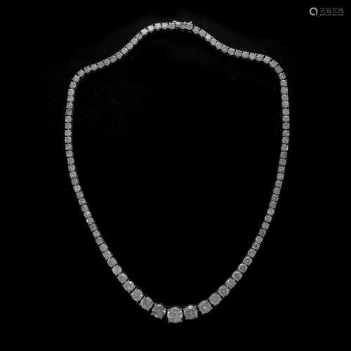 Diamond and 18K Riviera Necklace