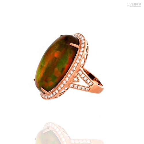 Opal and 18K Ring