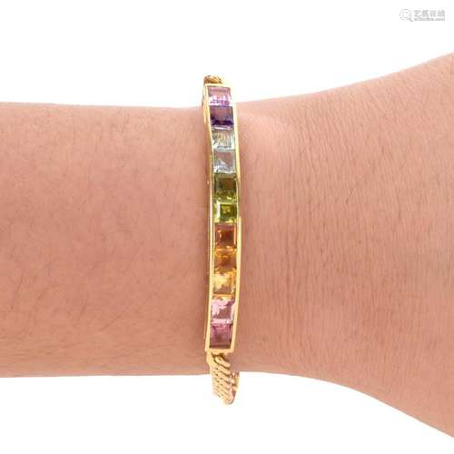 Gemstone and 18K Bracelet