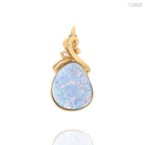 Opal and 14K Pendant