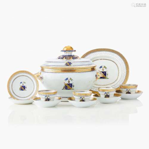 A Chinese Export Armorial Dinner Service