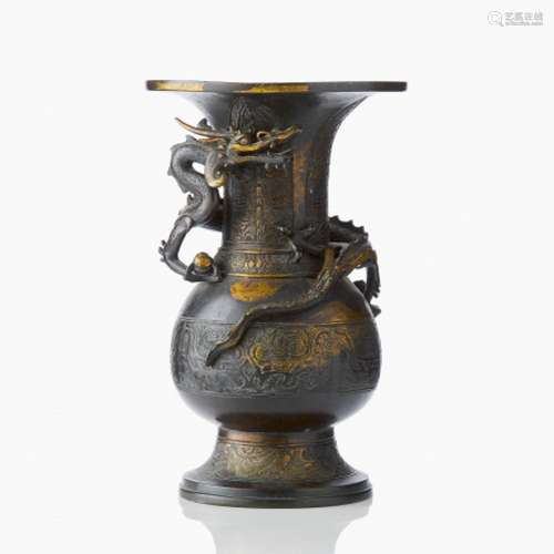 A Chinese Bronze ‘Dragon’ Vase