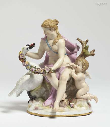 Leda and the swan - Meissen, after the model by J. J. Kändle...