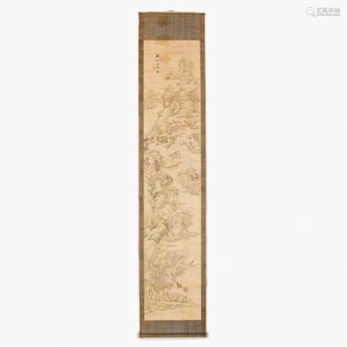 A Chinese scroll on silk