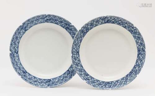 Six soup plates - Meissen, design by Richard Riemerschmid, 1...