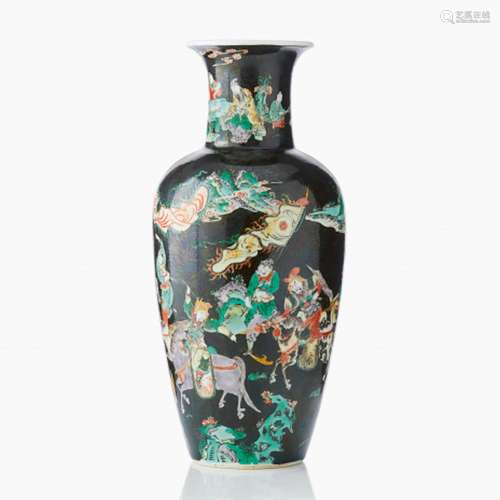 A Chinese Famille Noire Vase