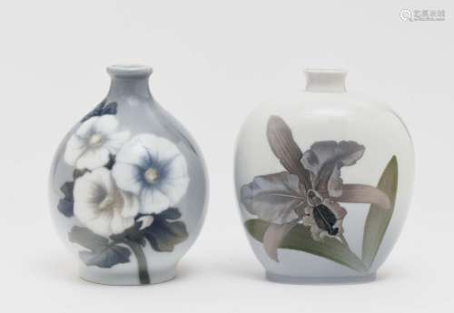 Two vases - Royal Porcelain Manufactory Copenhagen, circa 19...