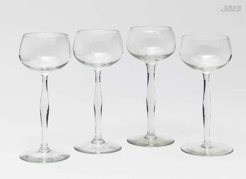 Twelve wine glasses - Design by Peter Behrens in 1898, manuf...