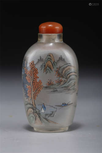A Colored Glass Snuff Bottle.