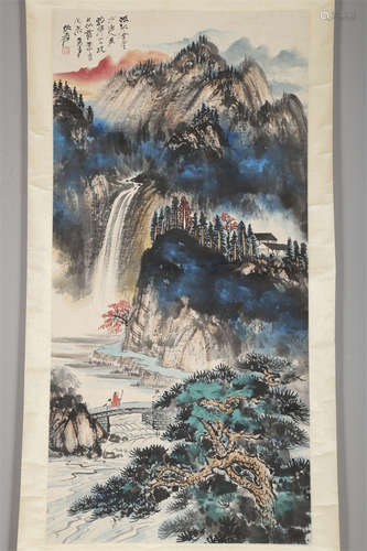 A Landscape Painting by Zhang Daqian.