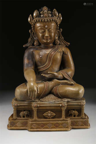 An Alloy Copper Sakyamuni Buddha Statue.