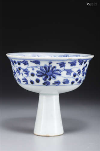 A Blue-and-White Porcelain Goblet.