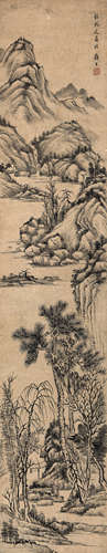 奚冈（1746~1803） 山水 立轴 水墨纸本