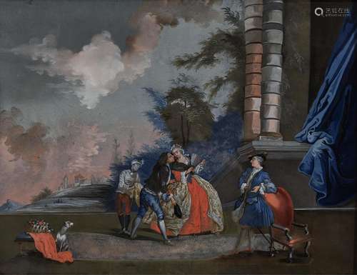 Gallant couples - Augsburg, 2nd half of the 18th century