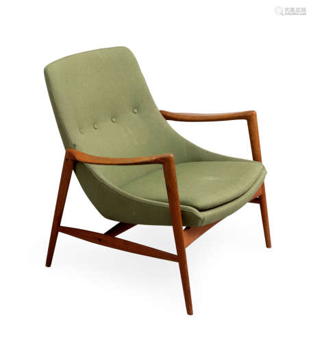 康弗德•拉爾森《伊麗莎白椅》設 材料：柚木，布料軟包