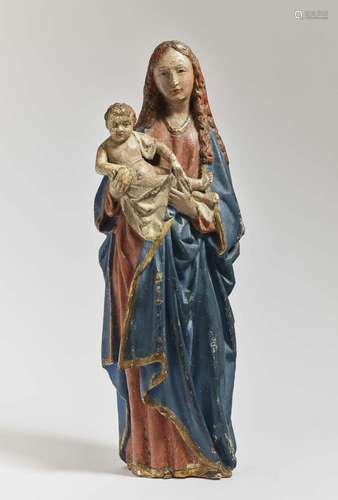 Madonna and Child - Brabant, circa 1500 Oak, carved in the r...