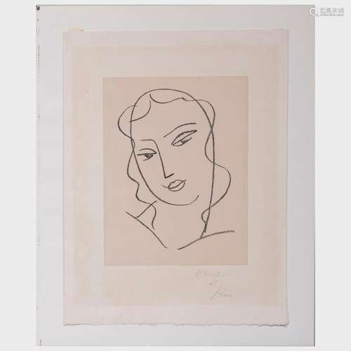 Henri Matisse (1869-1954): Etude pour la vierge, visage