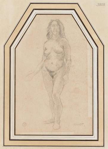 Rembrandt Bugatti (1885 Milan - 1916 Paris) - Standing femal...