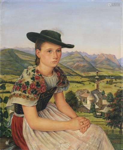 Georg Siebert "Bildnis in Tiroler Tracht". 1938.
