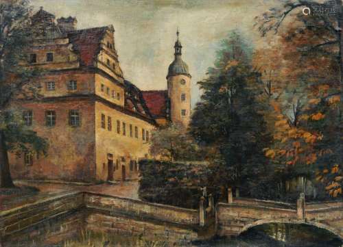 Paul Wilhelm "Altes Schloss Zabeltitz". Um 1948– 1...