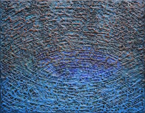 Roger Boyce "Untitled 15" (Struktur in Blau). 1988...