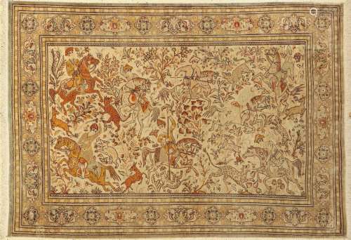 Qum silk, Persia, approx. 60 years, pure natural