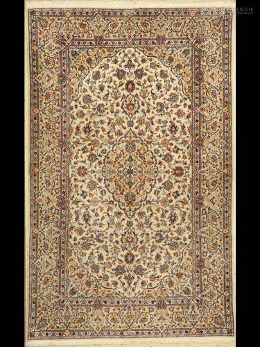 Kashan signed, (Schadsar), Persia, approx. 50 years, wool