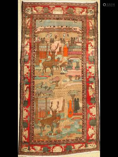 Kordi old, Persia, approx. 60 years, wool on cotton