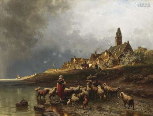 Christian Mali (1832 Broekhuizen near Utrecht - 1906 Munich)...