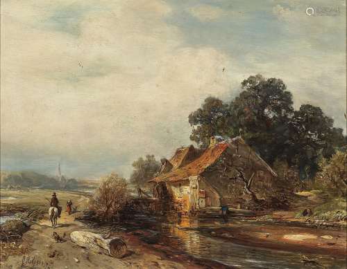 Carl Hilgers (1818 Dusseldorf - 1890 ibid.) - Landscape with...