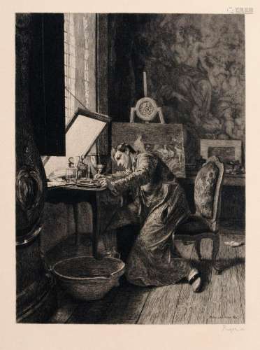 Paul Adolphe Rajon, Der Radierer. 1869.