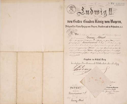 Ludwig II., König von Bayern, Hauptmanns-Patent für Lorenz A...