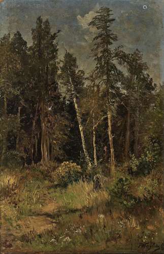 Josef Wenglein (1845 Munich - 1919 Bad Tölz) - Forest cleari...