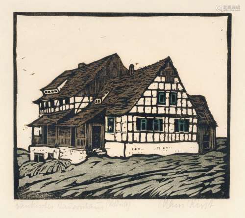 Hans Kirst "Fränkisches Bauernhaus" / Erzgebirgsla...